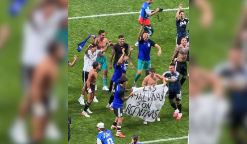 Polêmica: Argentina pode perder título da Copa por faixa sobre Malvinas