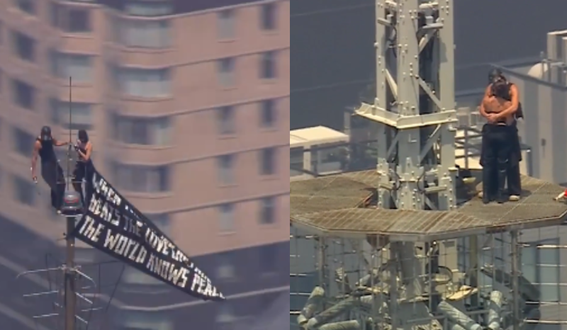 Protesto inusitado termina em pedido de casamento no Empire State