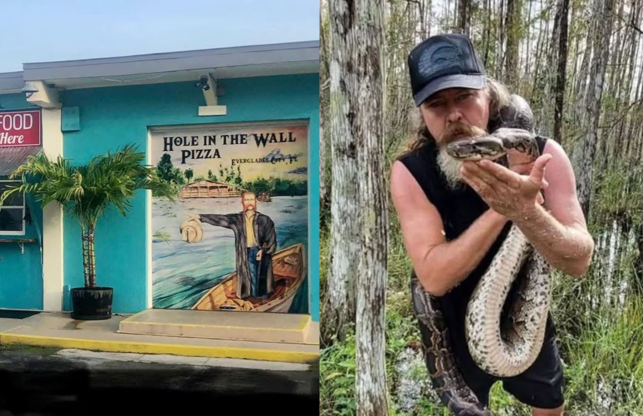Restaurante na Flórida troca pizza por pítons mortas em campanha inusitada