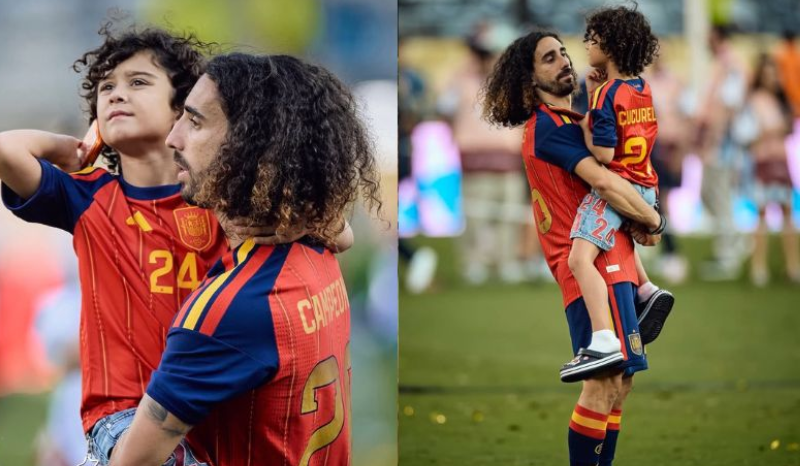 Cucurella mantém cabelo longo em homenagem ao filho autista