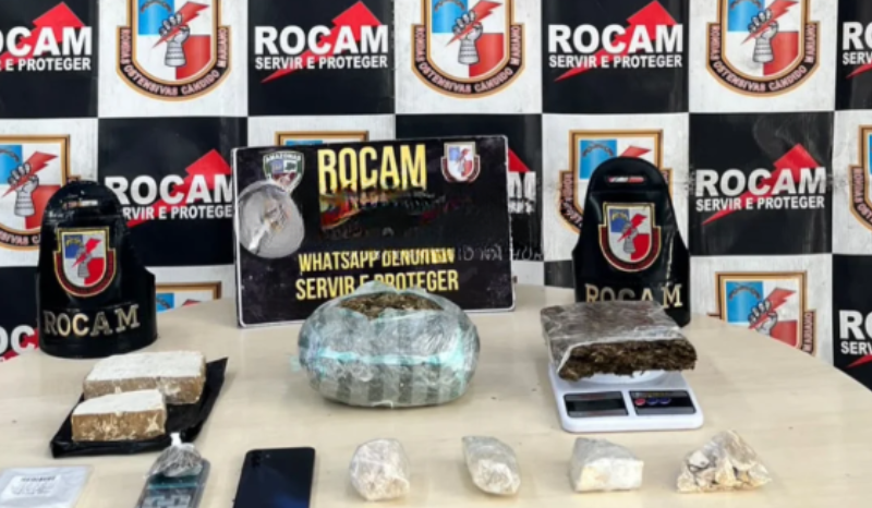 Policiais apreendem mala com drogas após fuga de suspeitos em Manaus