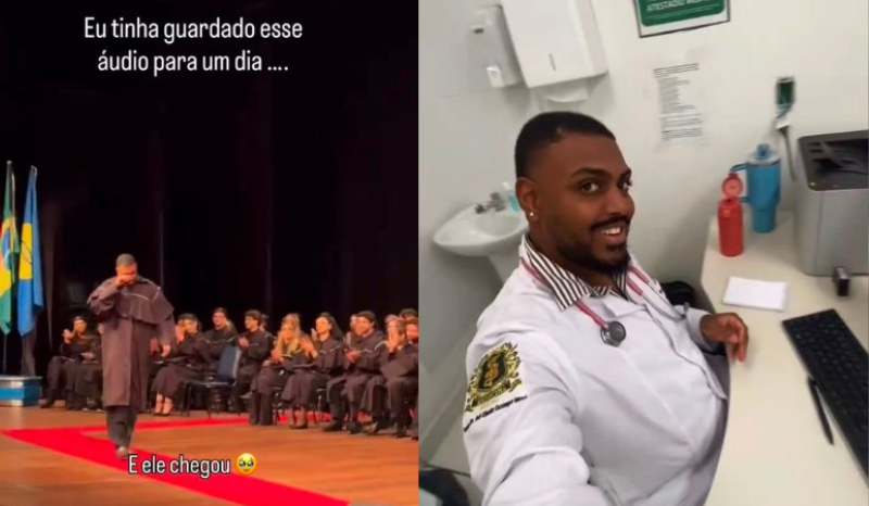 Médico recém-formado atende irmã no primeiro plantão em Santa Catarina