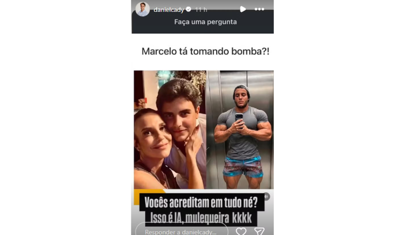 Daniel Cady desmente uso de anabolizantes por Marcelo Sangalo após foto viral