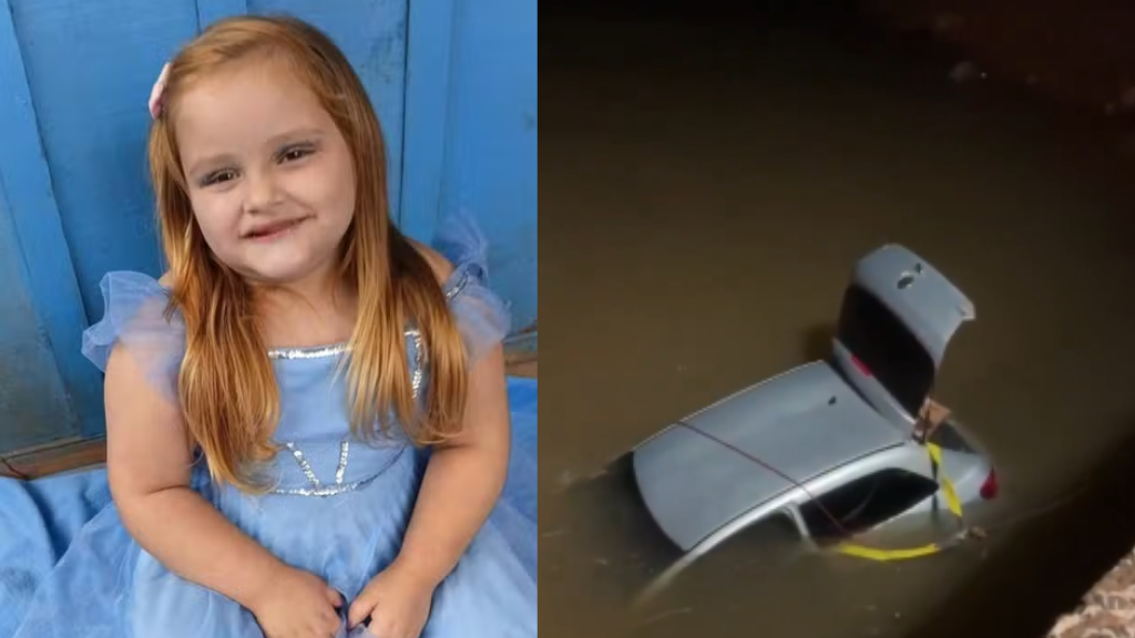 Menina de 6 anos morre após carro cair em rio no Paraná; pais sobrevivem