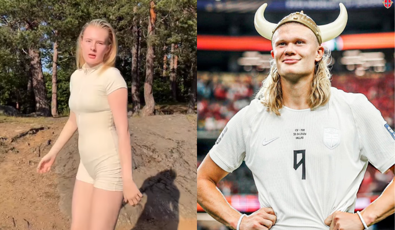Modelo sueca viraliza ao imitar Erling Haaland e destaca histórico Brasil x Noruega