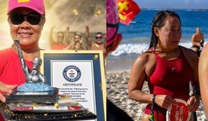 Nadadora brasileira quebra recorde no Guinness ao completar travessia de 36 km