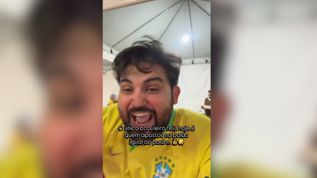 Padre celebra vitória em bolão após eliminação do Brasil na Copa