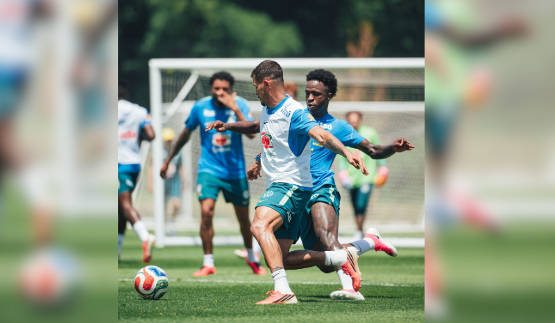 Seleção brasileira faz último treino antes de enfrentar a Noruega na Copa