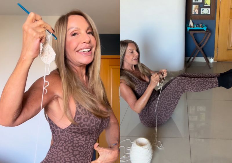 Fátima Taffo: Influenciadora de 72 anos viraliza ao unir crochê e exercícios