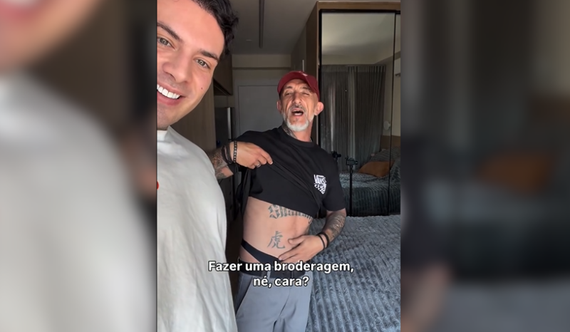 Cristian Cravinhos grava vídeo ao lado de ator pornô e gera polêmica