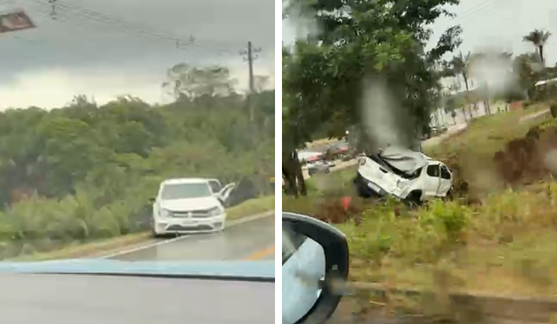 Quatro pessoas ficam feridas em colisão na BR-174 em Manaus