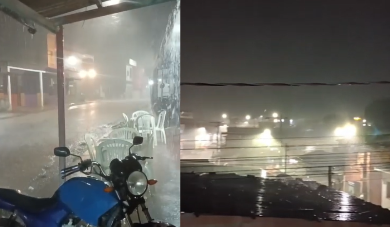 Temporal traz alívio após calor intenso em Manacapuru, AM