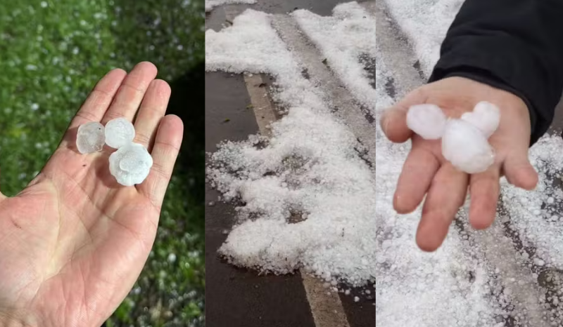 Granizo e temporais causam estragos em mais de 1,5 mil casas no RS