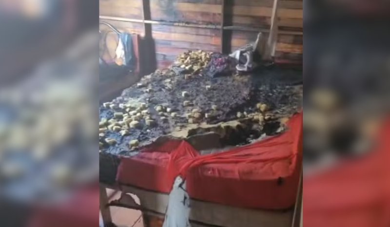 Homem é preso após agredir mulher e atear fogo na cama com filha dormindo