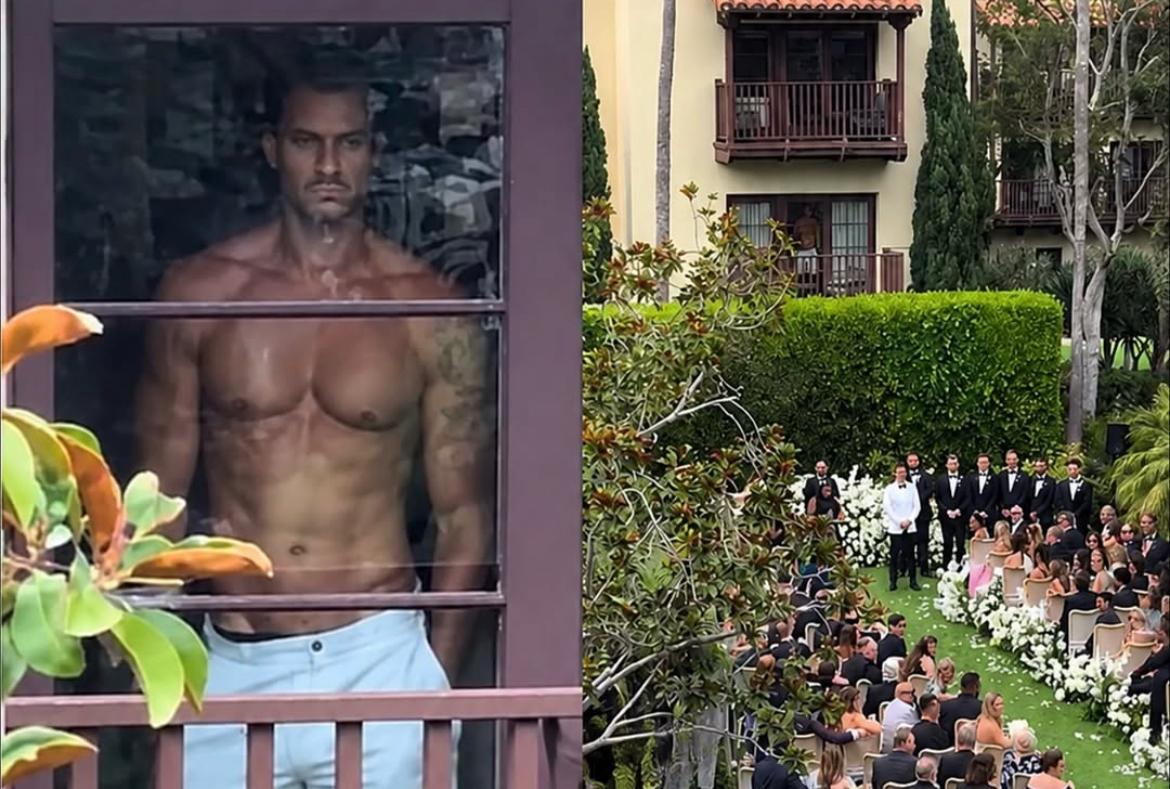 Homem sem camisa em casamento viraliza nas redes sociais