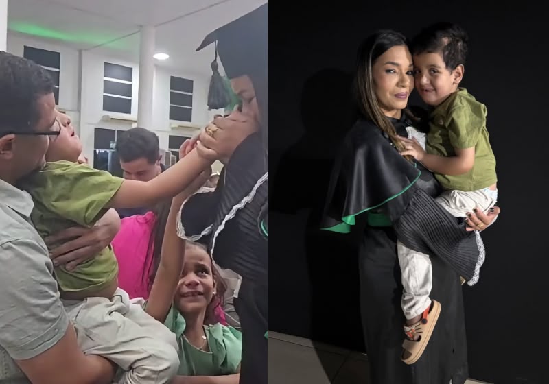 Mãe se forma em Fisioterapia para cuidar do filho com AME