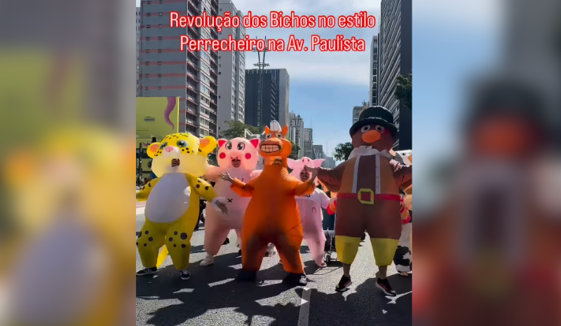 Porquinho da Paulista e personagens animam São Paulo com Perrecheiro