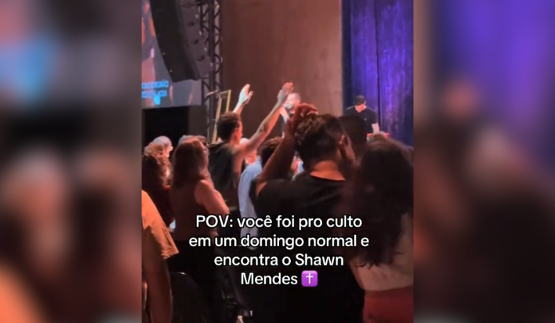 Shawn Mendes participa de culto evangélico em São Caetano do Sul