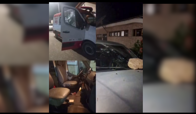 Vandalismo em Rio Preto da Eva: Carros e ambulância são danificados