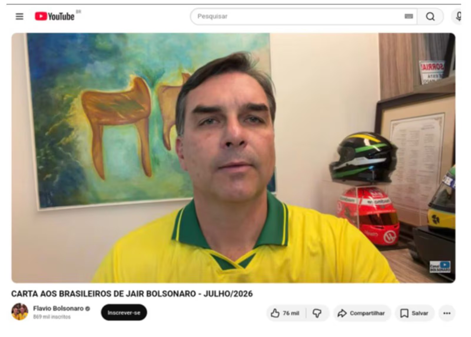 TSE nega pedido para retirar live de Bolsonaro com Flávio como pré-candidato