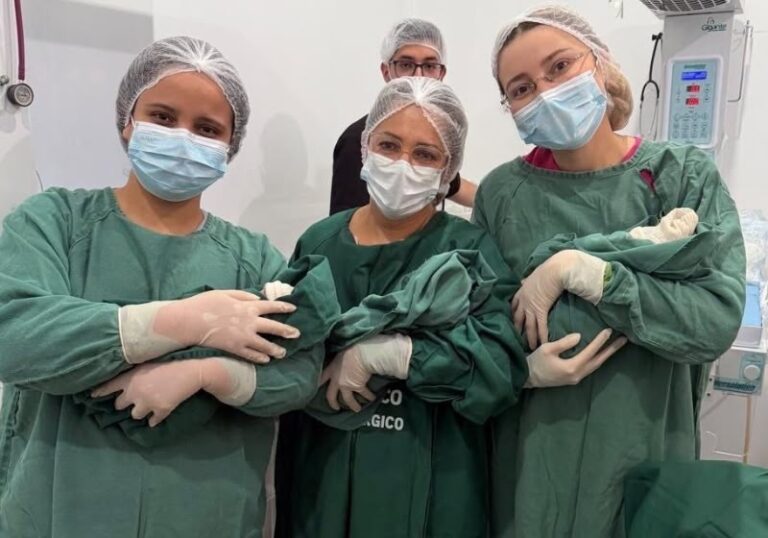 Jovem de 19 anos realiza sonho e dá à luz trigêmeos em Santarém