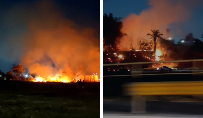 Incêndio atinge área de mata atrás do Hospital Delphina Aziz em Manaus