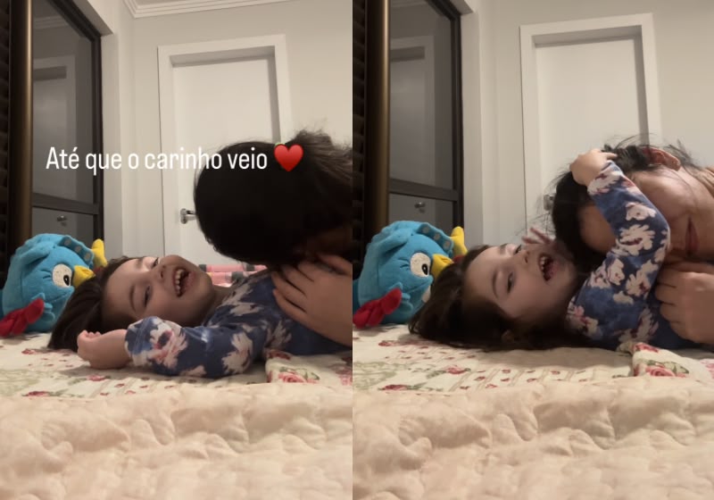 Menina com paralisia cerebral encanta ao fazer carinho na mãe em vídeo