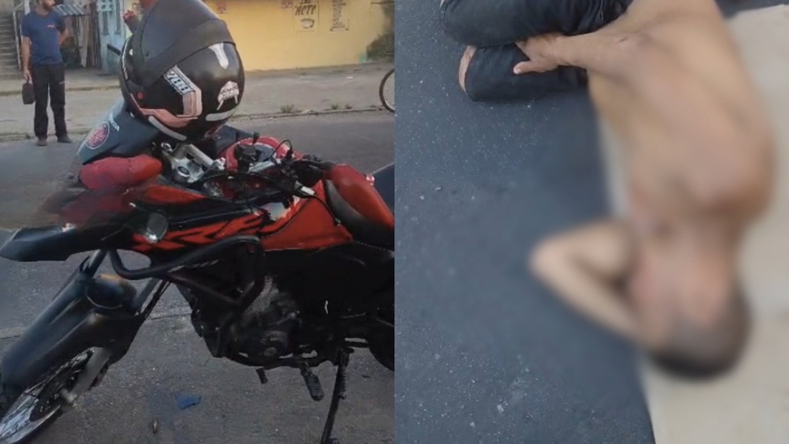 Motociclista fica ferido após colisão com carro no Jorge Teixeira