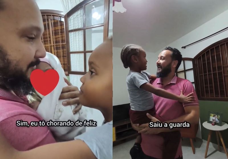 Menino se emociona ao conhecer irmã adotiva após anos de espera