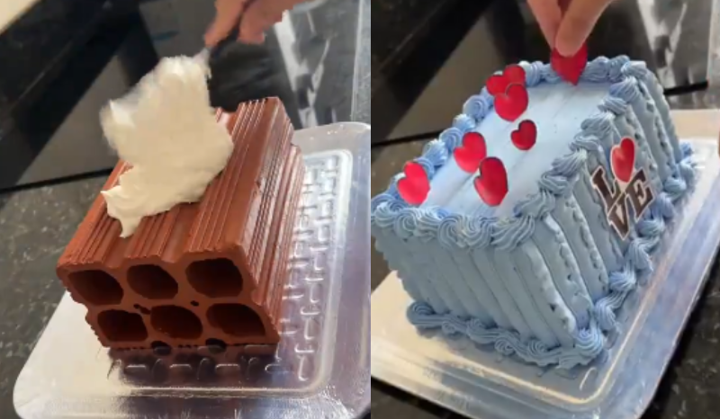 Confeiteira se vinga de cliente caloteira com bolo de tijolo