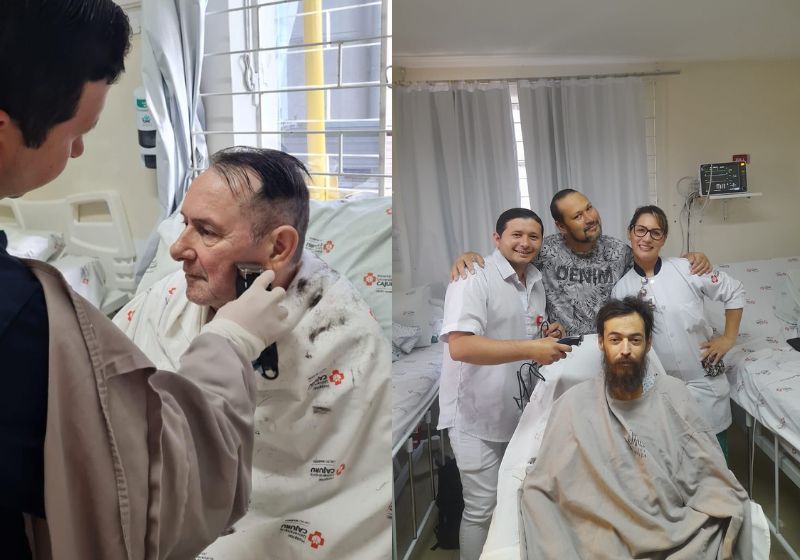 Enfermeiro oferece cortes de cabelo gratuitos a pacientes no SUS em Curitiba