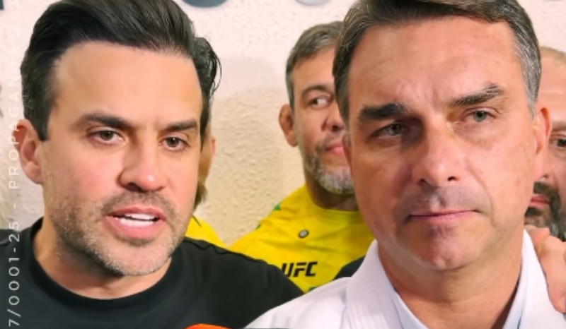 Flávio Bolsonaro recebe apoio de Pablo Marçal para sua candidatura