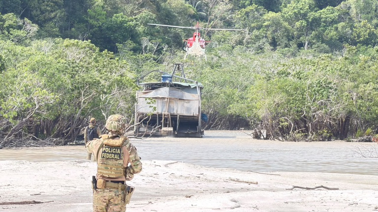 Ação conjunta combate garimpo ilegal e aplica R$ 1,6 milhão em multas no AM