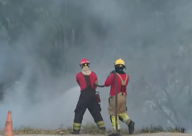 Incêndio em mata próximo à Rotatória do Coroado provoca fumaça em Manaus