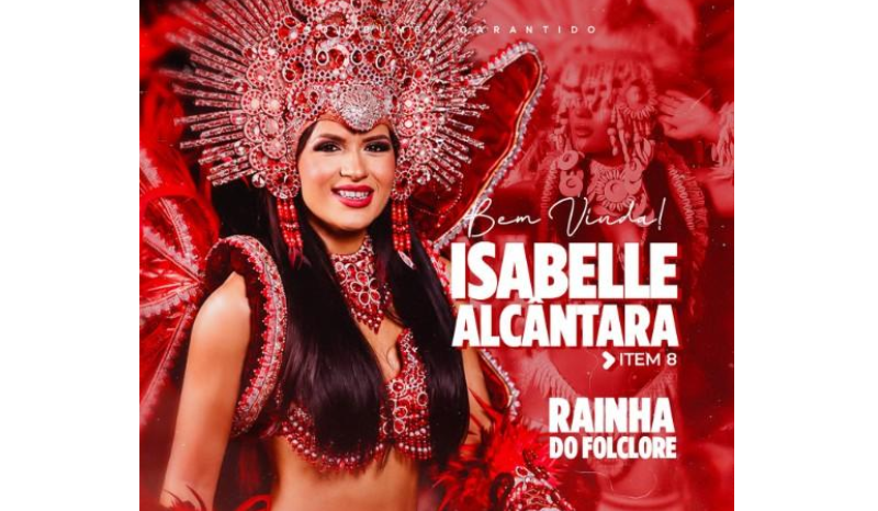 Isabelle Alcântara é anunciada como Rainha do Folclore do Garantido