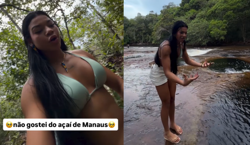 Influenciadora critica açaí em Manaus e promete nova chance ao fruto