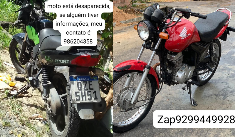 Motociclistas em Manaus buscam ajuda para encontrar veículos desaparecidos