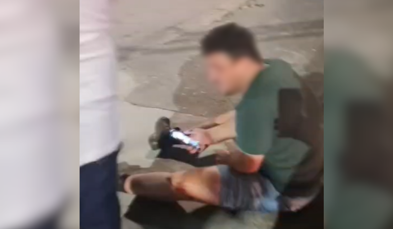 Motociclista sofre acidente ao derrapar em óleo na Avenida Timbiras