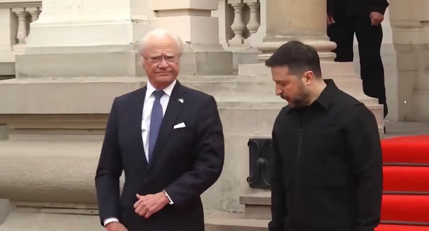 Desmentindo boato: Zelensky não cuspiu nos pés do Rei da Suécia