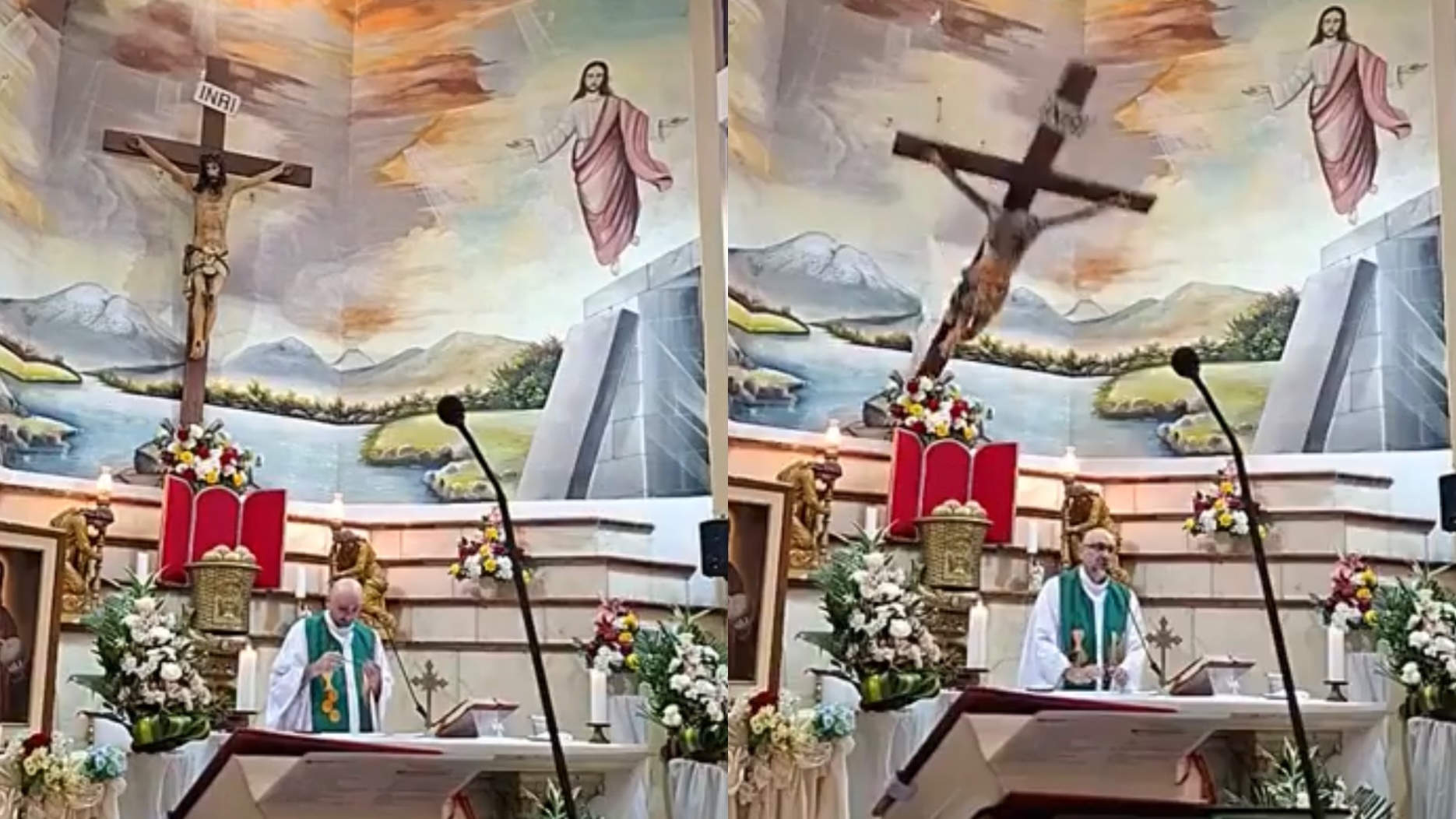 Padre falece após cruz cair sobre sua cabeça durante missa no Equador