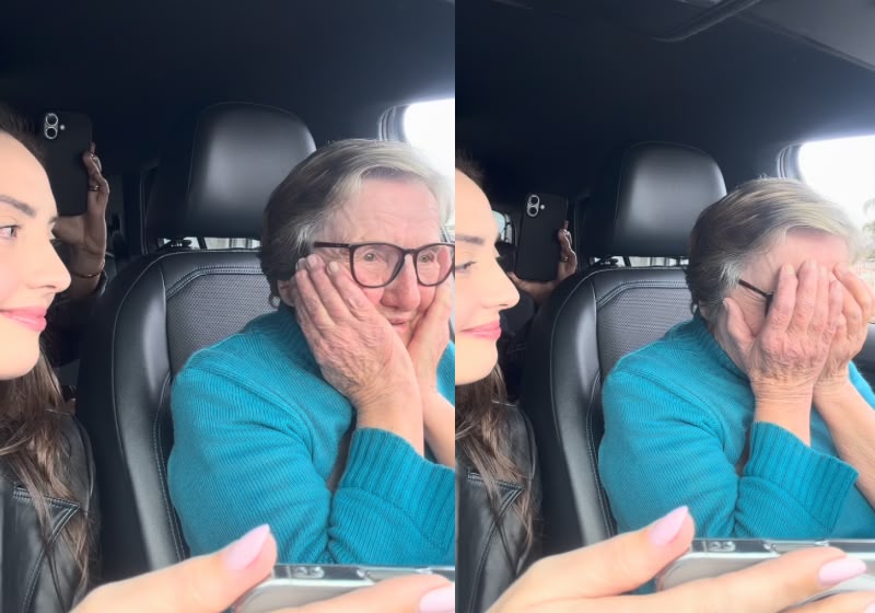 Tia Nedi, aos 81 anos, é surpreendida com carro de presente dos sobrinhos