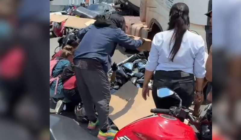 Motociclista em Harley-Davidson sofre grave acidente com caminhão em Manaus