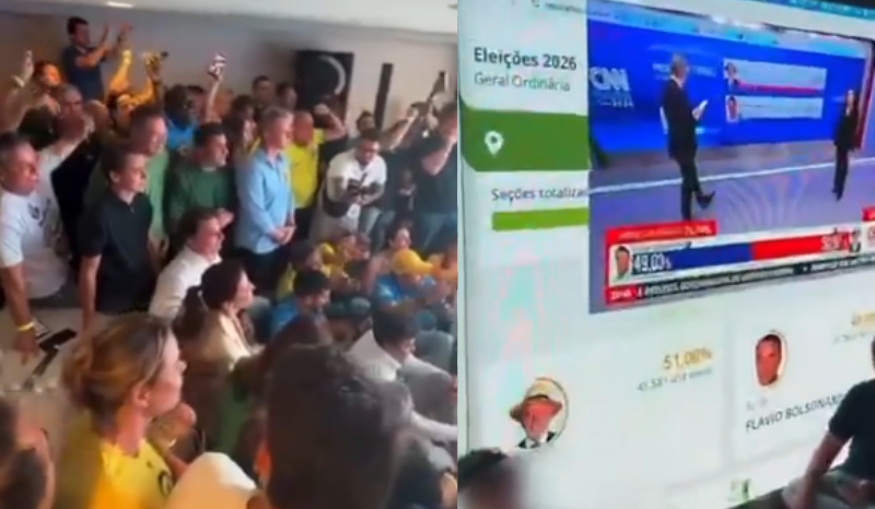 Vídeo mostra bastidores da apuração na casa de Flávio Bolsonaro no segundo turno