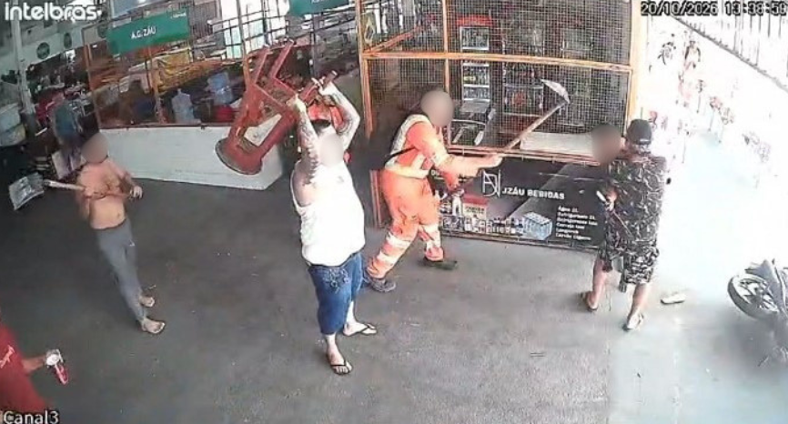Homem é agredido após tentativa de roubo a jovem em Manaus