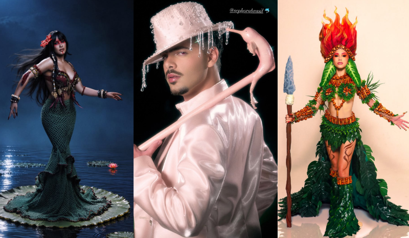 Celebridades se inspiram em lendas brasileiras no Baile de Halloween