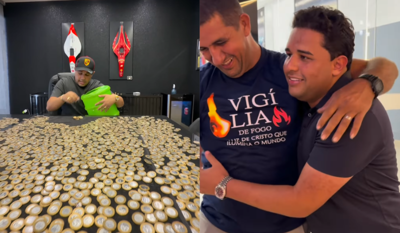 Borracheiro realiza sonho e compra Hilux com milhares de moedas de R$ 1