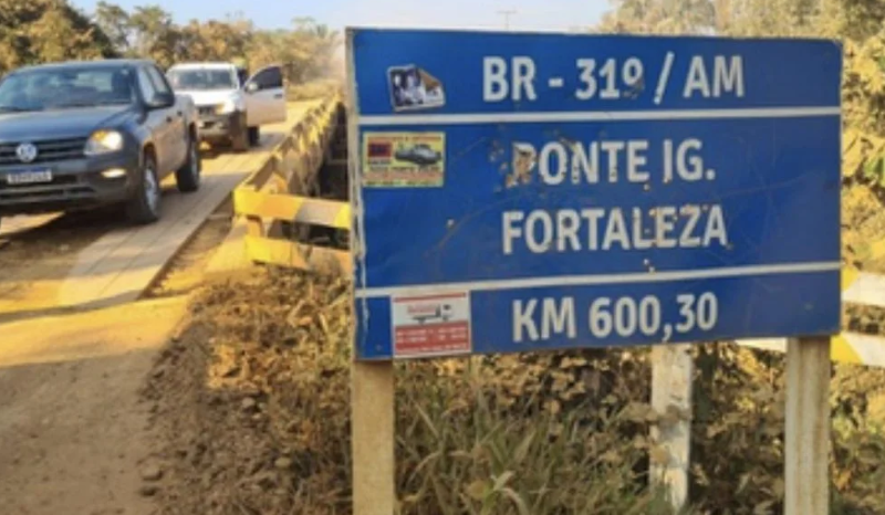 Interdição da Ponte sobre o Igarapé Fortaleza na BR-319 começa dia 16