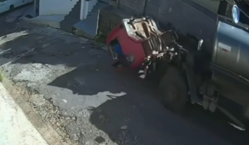 Moradores se unem para conter caminhão-tanque desgovernado em Itaperuna