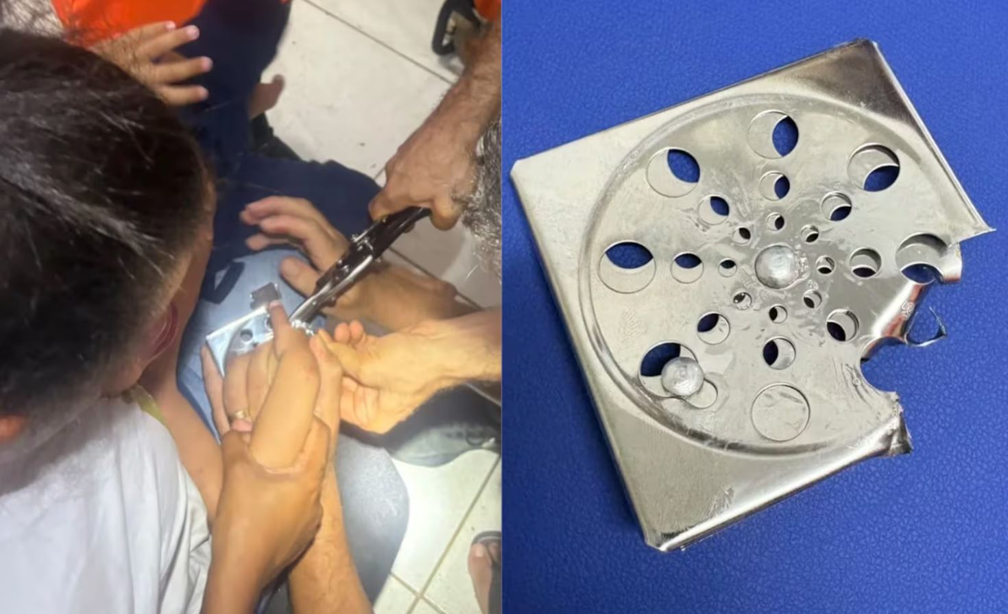 Criança de 2 anos é atendida após dedo ficar preso em ralo de banheiro