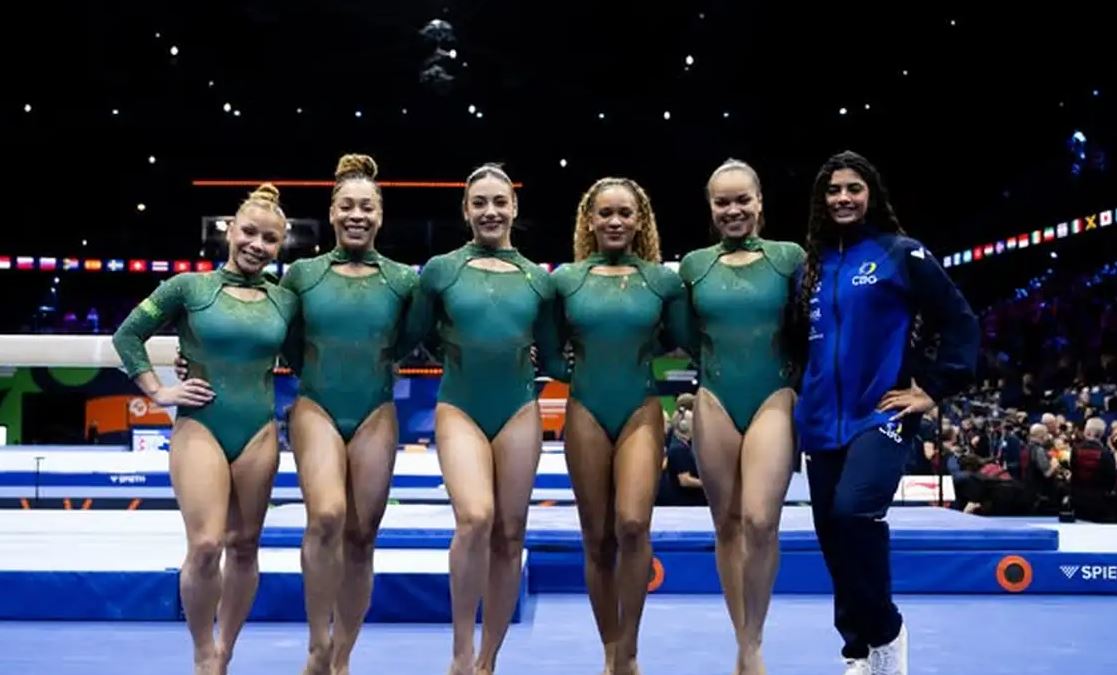 Brasil conquista 5º lugar no Mundial de Ginástica Artística em Roterdã